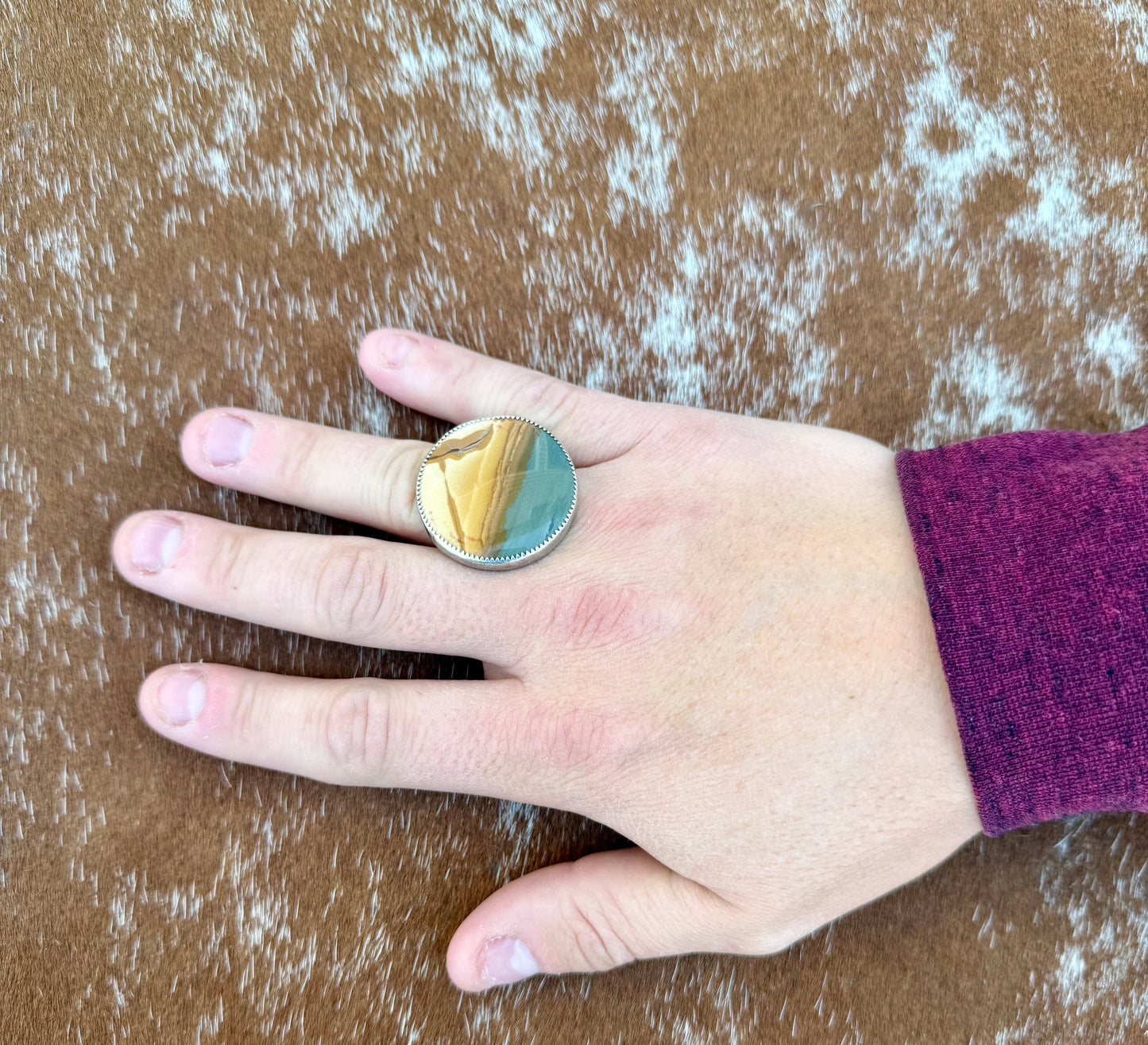 Owyhee Picture Jasper Scarf Slide/Ring