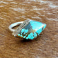 Turquoise #8 Stamped Arrow Ring