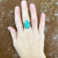 Horseshoe Kingman Turquoise Ring