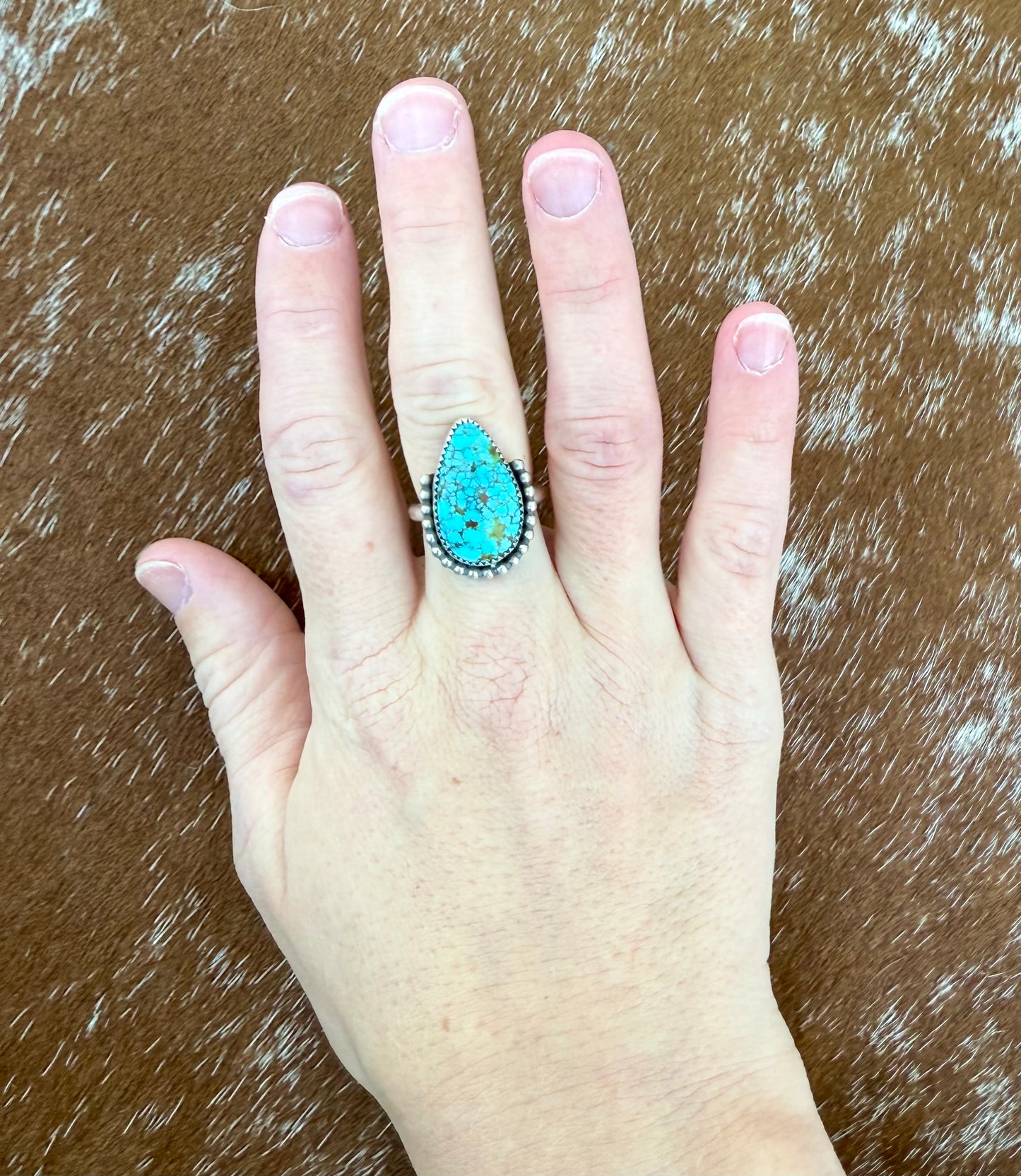 Horseshoe Kingman Turquoise Ring