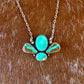 Carico Lake Turquoise, Sonoran Gold Turquoise, Royston Ribbon Turquoise Four Stone Necklace