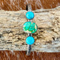 Sonoran Gold Turquoise and Kingman Turquoise cuff bracelet