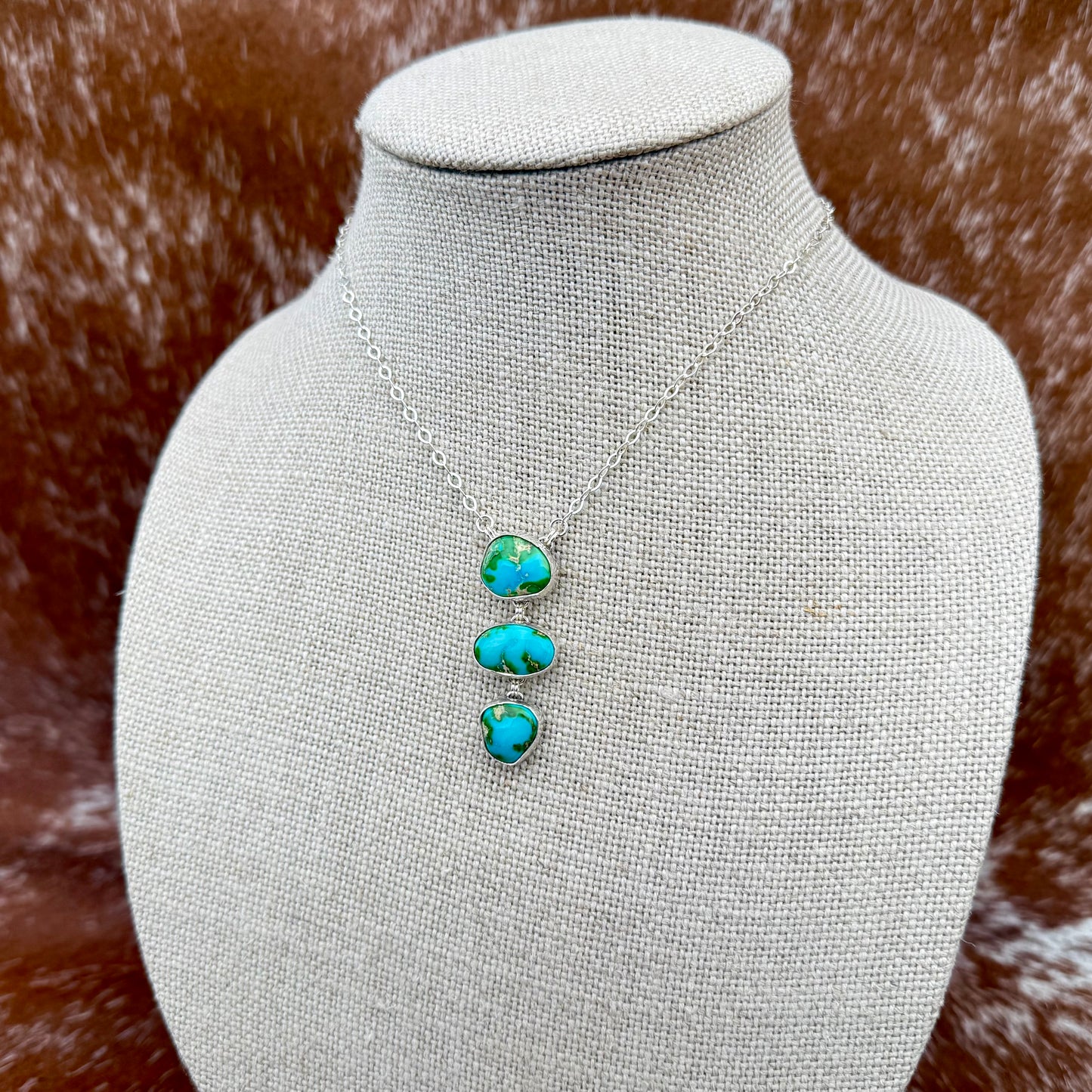 Sonoran Gold triple stone necklace