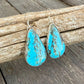 Kingman Turquoise teardrop dangle earrings