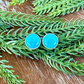 Kingman Turquoise Round stud earrings