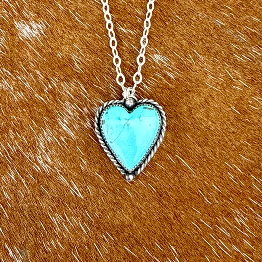 Sierra Nevada Turquoise heart necklace