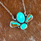 Carico Lake Turquoise, Sonoran Gold Turquoise, Royston Ribbon Turquoise Four Stone Necklace