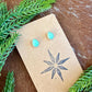 Kingman Turquoise teardrop stud earrings