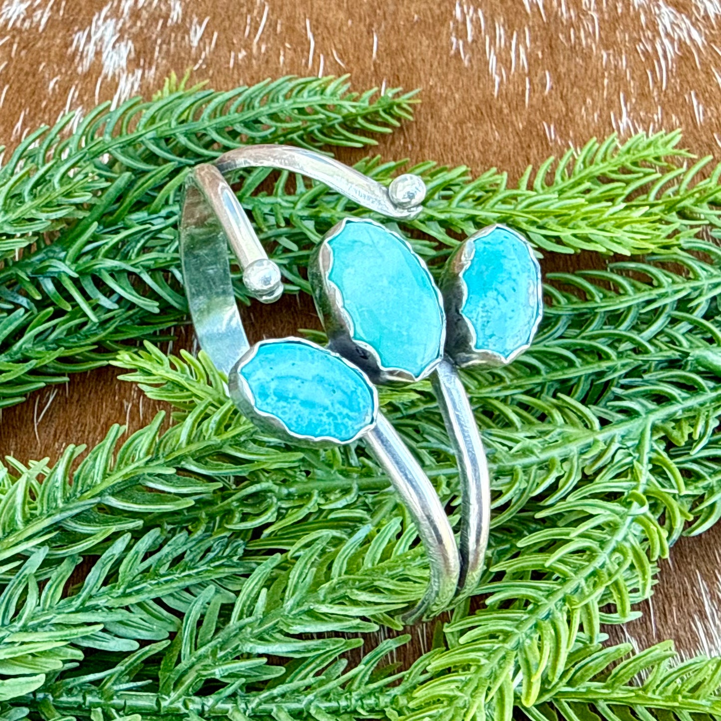 White Water Turquoise wrap cuff bracelet