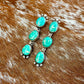 Sonoran Gold Turquoise Dangle Stud Earrings