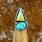 Bumble Bee Jasper & Blue Moon Turquoise Double Ring
