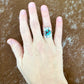 Egyptian Turquoise Arrow Stamped Ring