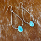 Golden Hills Turquoise teardrop dangle earrings