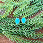 Kingman Turquoise oval stud earrings