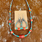 Sterling Silver Pearls 5mm, Kingman turquoise beads, Spiny Oyster beads earrings