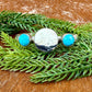 White Buffalo and Kingman Turquoise cuff bracelet