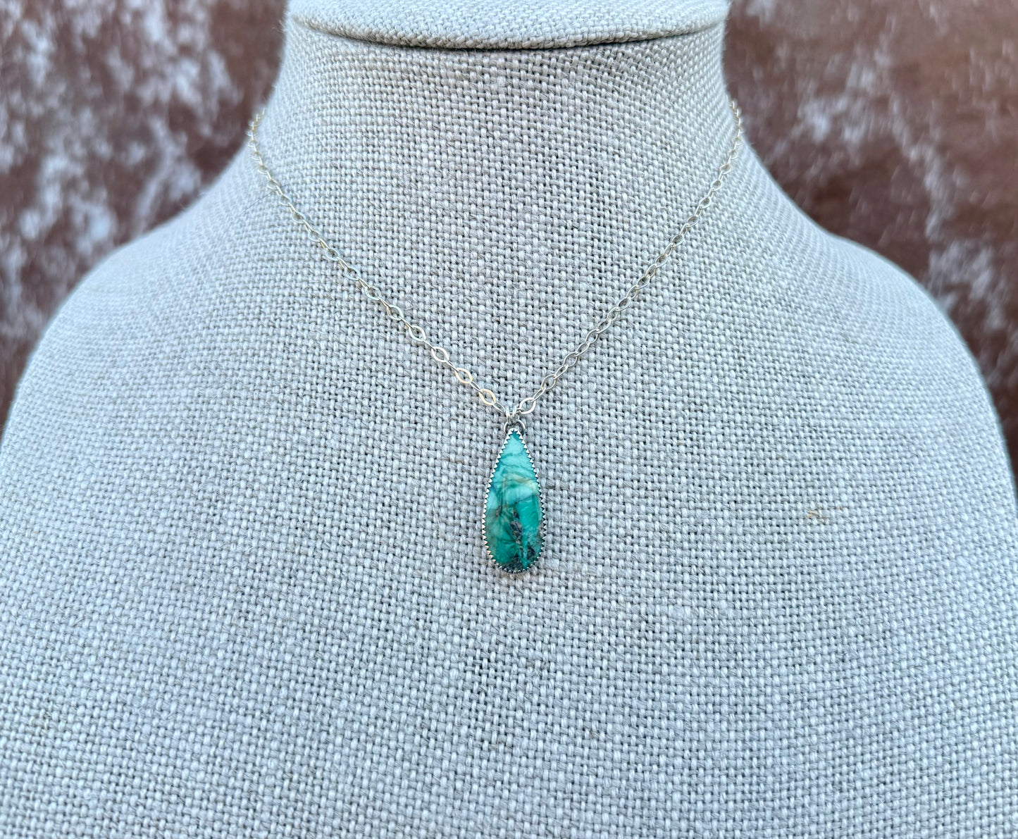 Broken Arrow Variscite Necklace