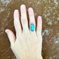 Egyptian Turquoise Stamped Ring