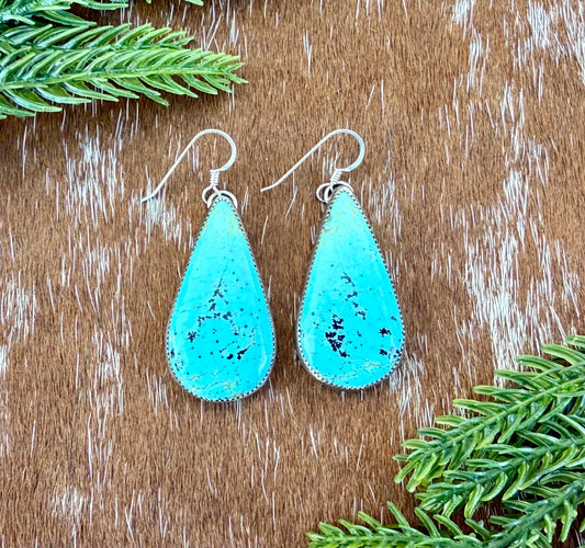 Kingman Turquoise Dangle Earrings
