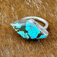 Turquoise #8 Stamped Arrow Ring