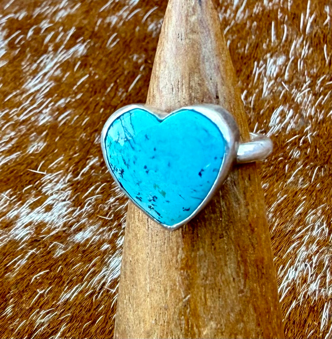 Kingman Turquoise Heart Ring