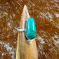 Chrysocolla Arrow Accent Stamped Ring