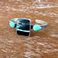 Black Buffalo Turquoise and Kingman Turquoise cuff bracelet