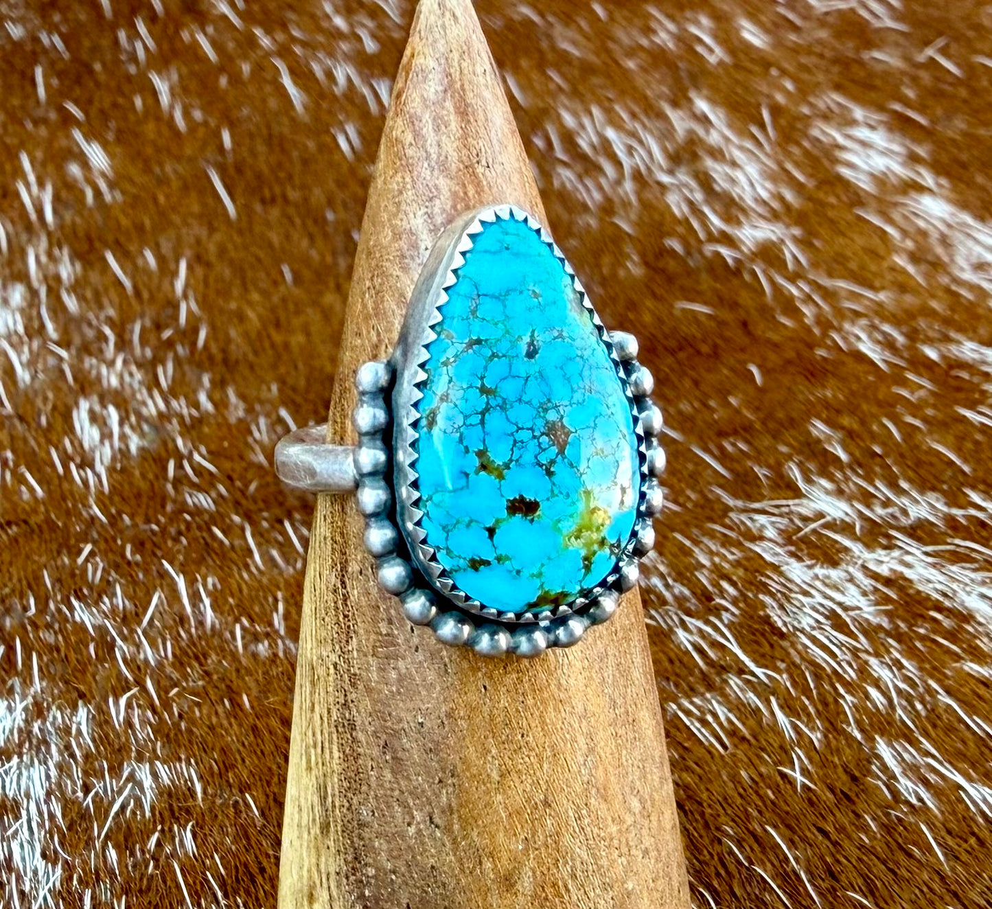 Horseshoe Kingman Turquoise Ring