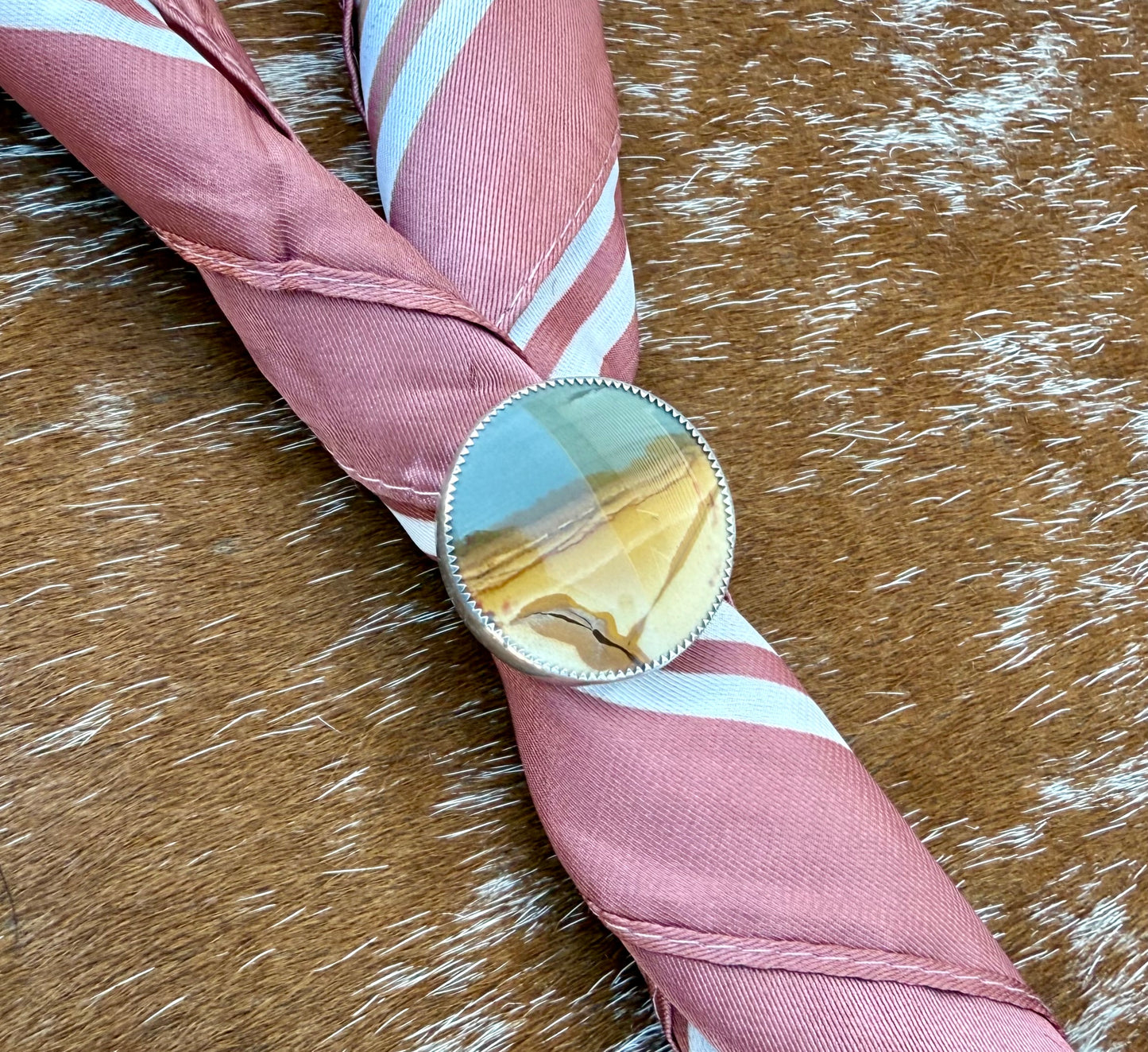 Owyhee Picture Jasper Scarf Slide/Ring