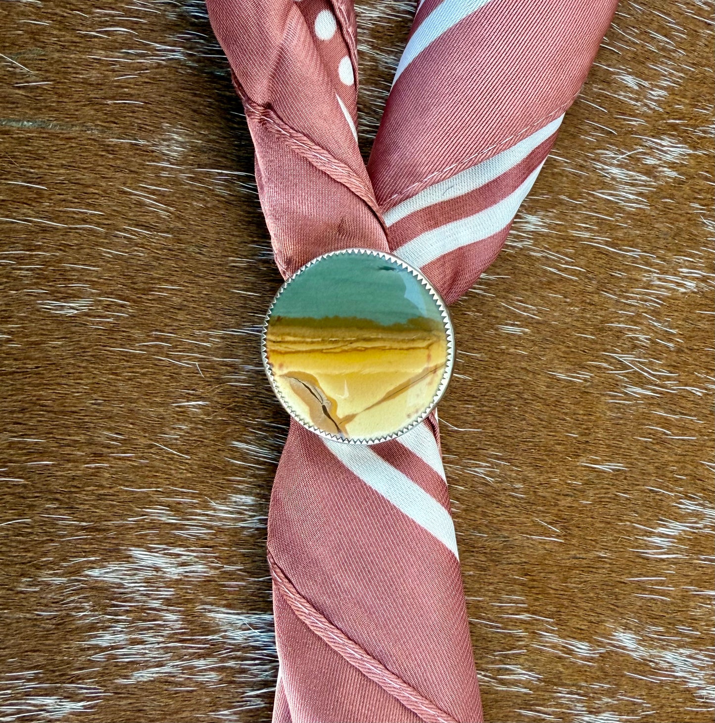 Owyhee Picture Jasper Scarf Slide/Ring