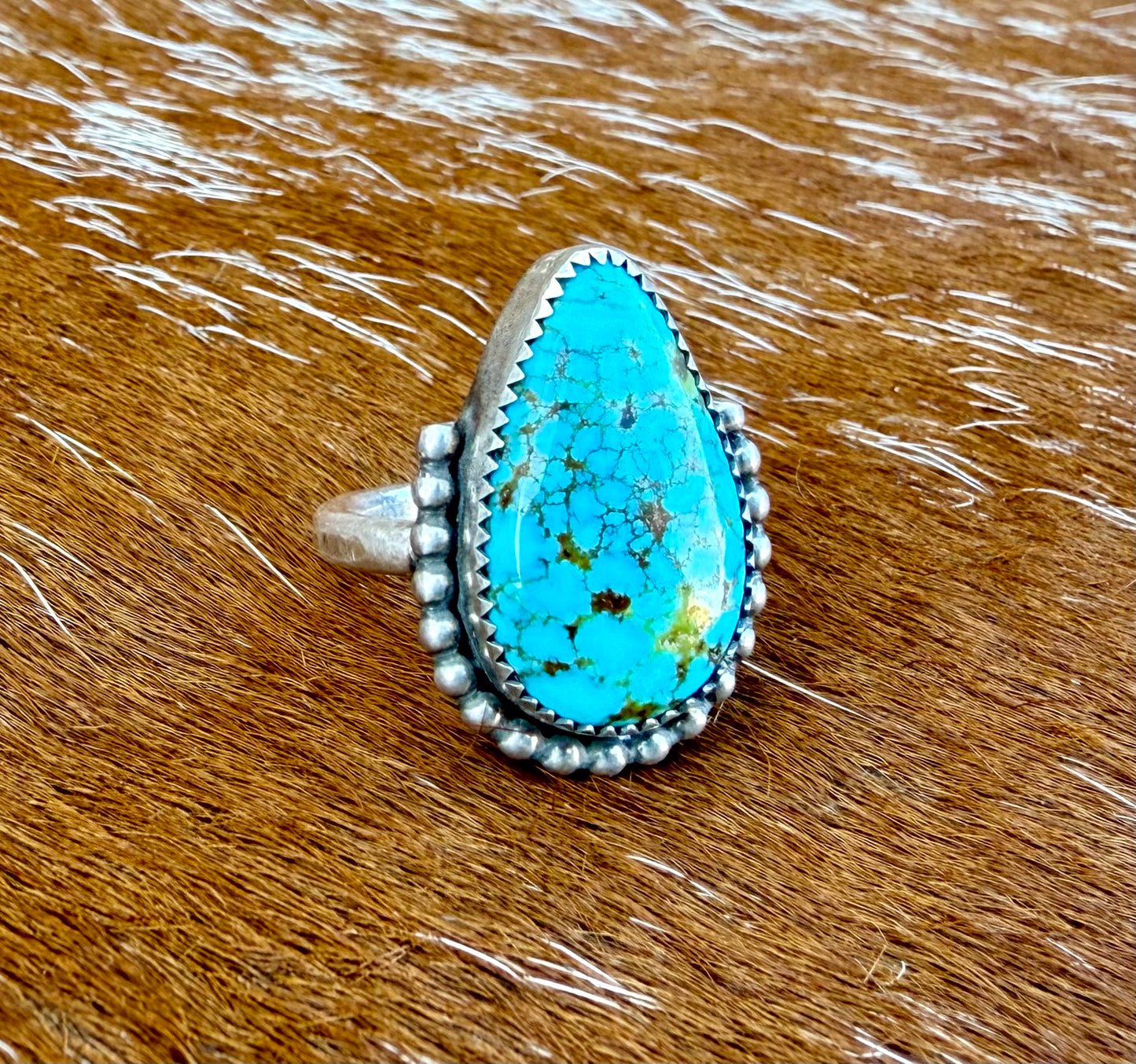 Horseshoe Kingman Turquoise Ring