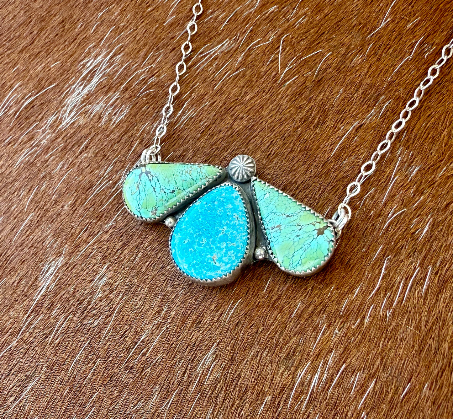 Blue Moon Turquoise & Sonoran Blue Turquoise Necklace