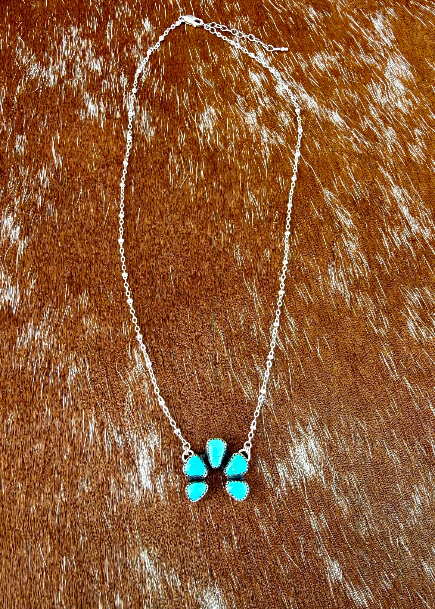Mini Natural Lone Mountain Turquoise Necklace