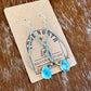 Golden Hills Turquoise teardrop dangle earrings