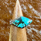 Turquoise #8 Stamped Arrow Ring