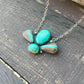 Carico Lake Turquoise, Sonoran Gold Turquoise, Royston Ribbon Turquoise Four Stone Necklace