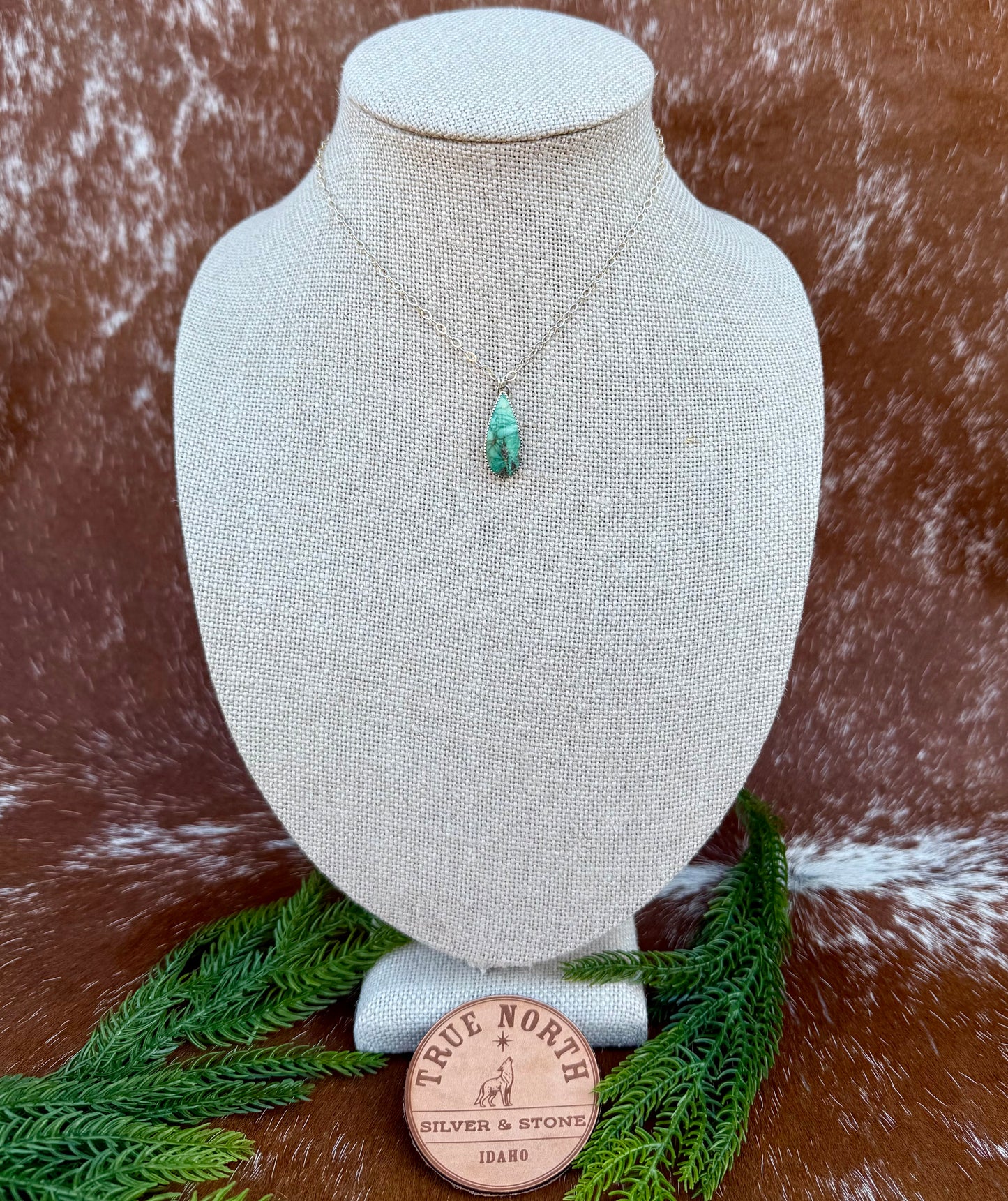 Broken Arrow Variscite Necklace