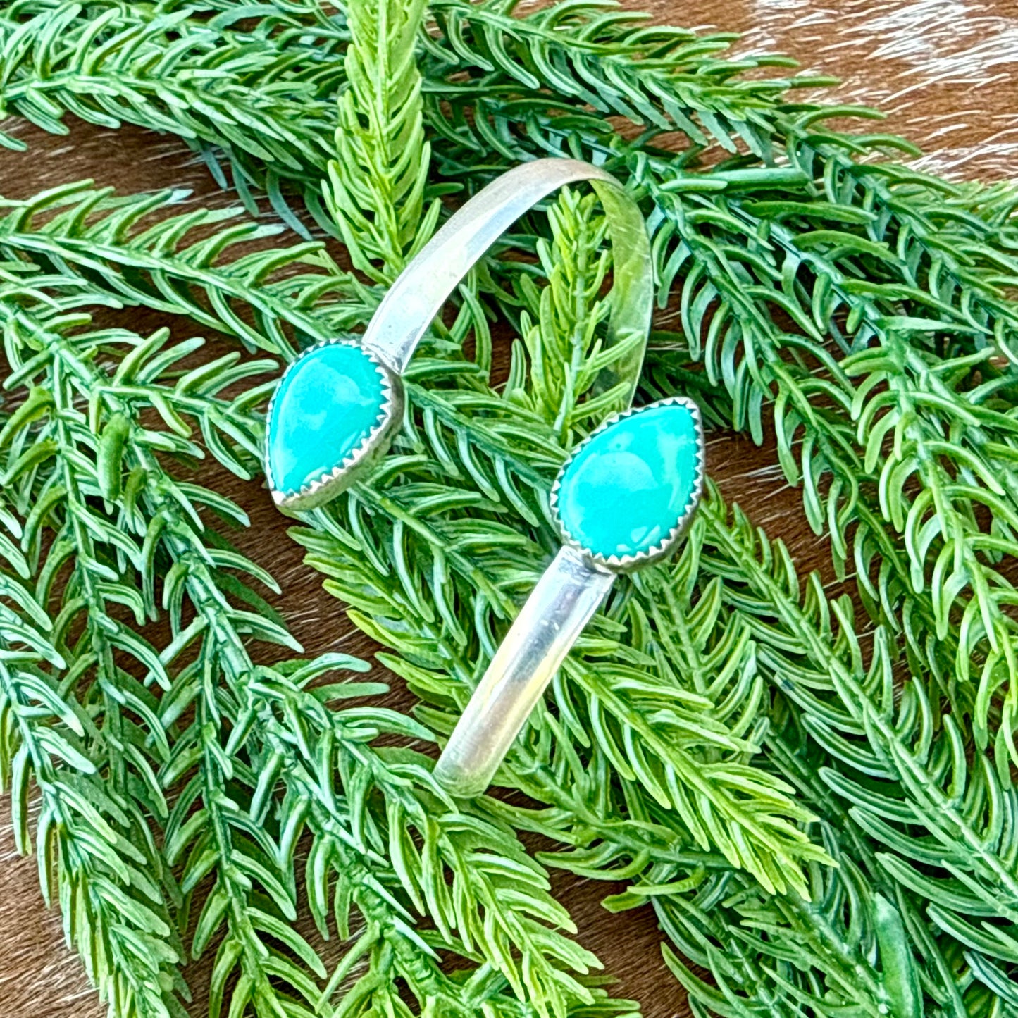 Kingman Turquoise wrap cuff bracelet