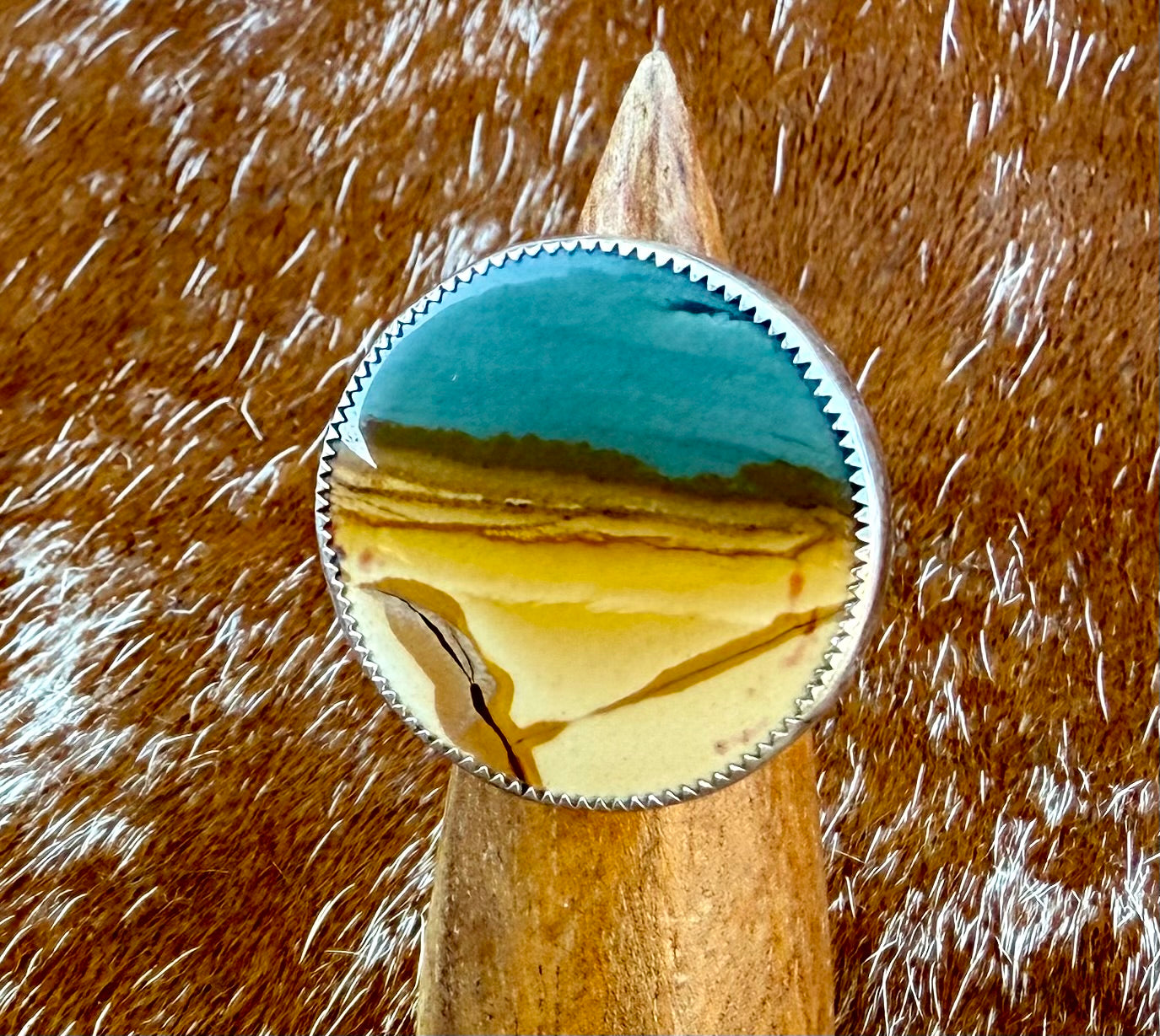 Owyhee Picture Jasper Scarf Slide/Ring