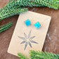 Kingman Turquoise diamond stud earrings