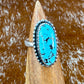 Natural Kingman Turquoise Oval Ring