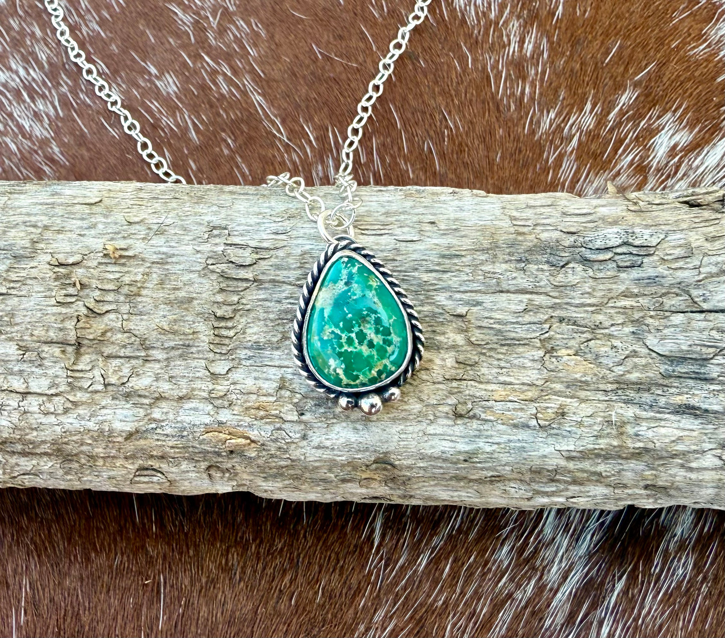 Emerald Valley Turquoise teardrop necklace