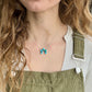 Mini Natural Lone Mountain Turquoise Necklace