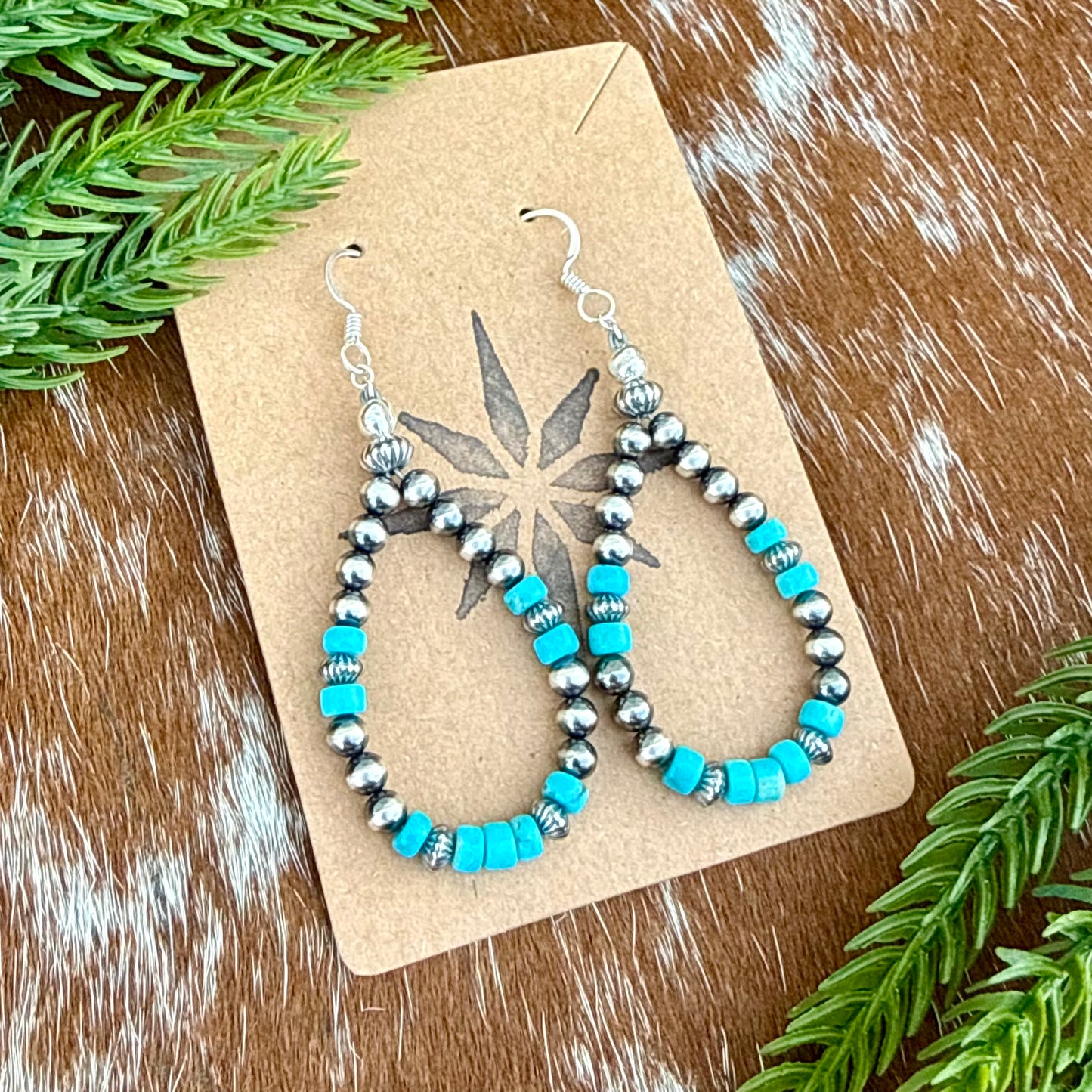 Sterling Silver Pearls 4mm and Kingman Turquoise beads