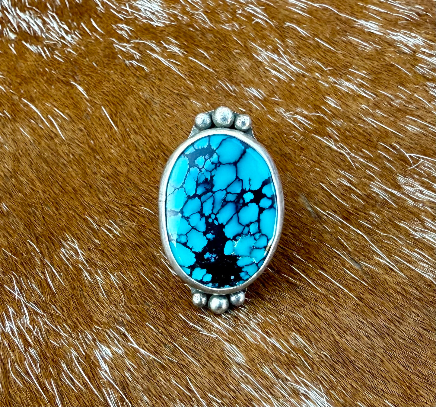 Moon River Turquoise Split Shank Ring