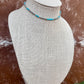 Sterling Silver Pearl 4mm and Kingman Turquoise beaded necklace