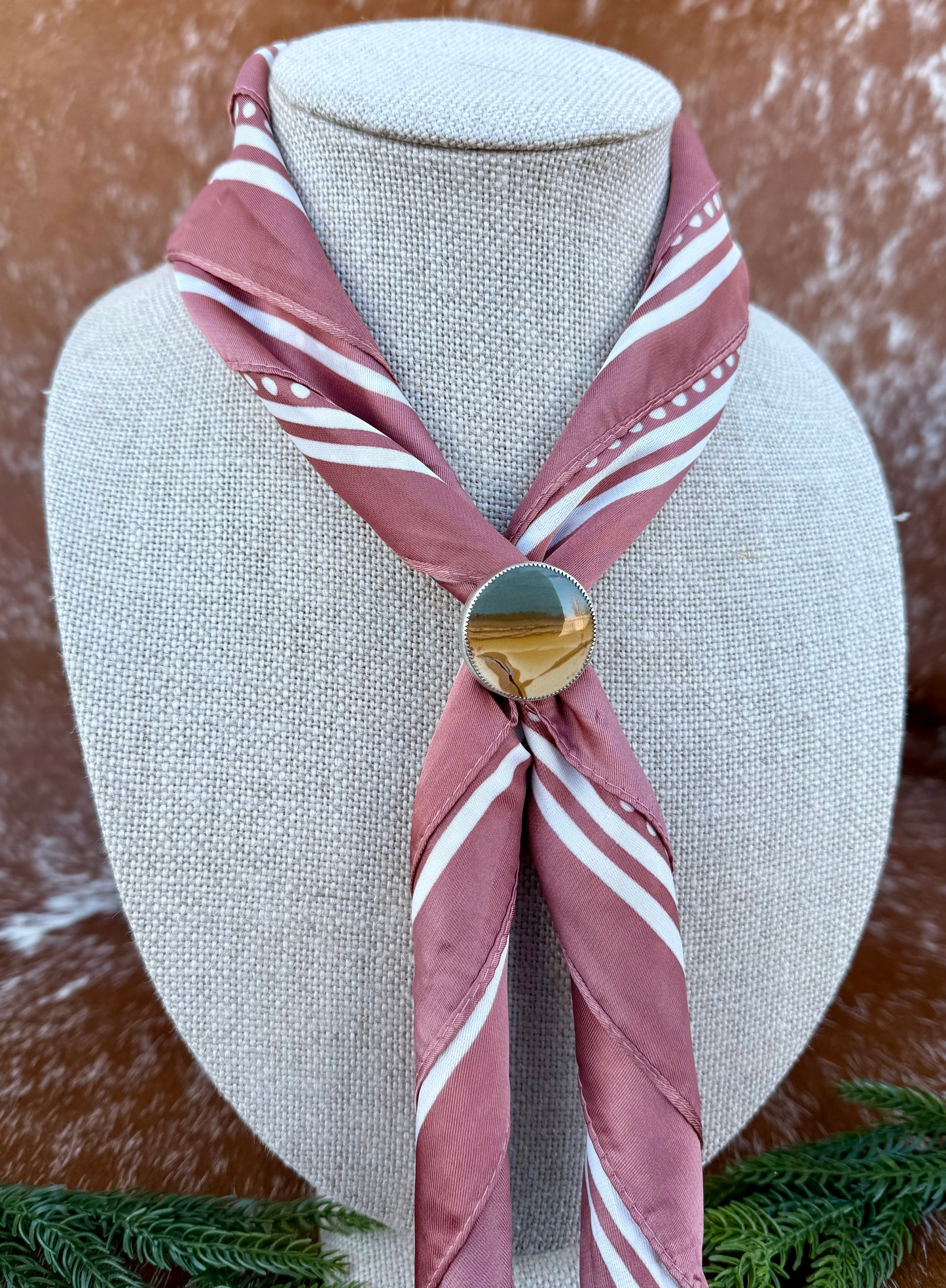 Owyhee Picture Jasper Scarf Slide/Ring