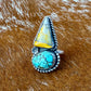 Bumble Bee Jasper & Blue Moon Turquoise Double Ring