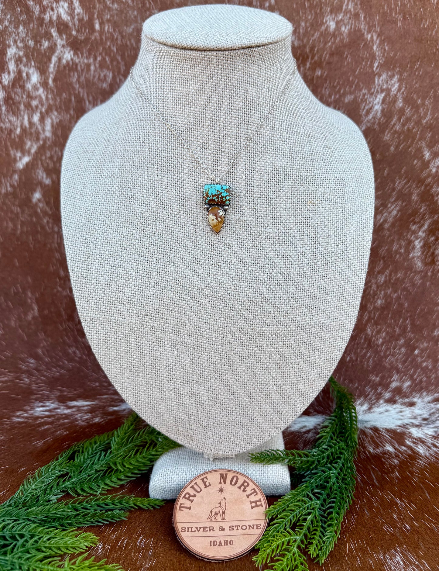Number 8 Turquoise & Owyhee Picture Jasper Necklace