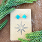 Kingman Turquoise diamond stud earrings